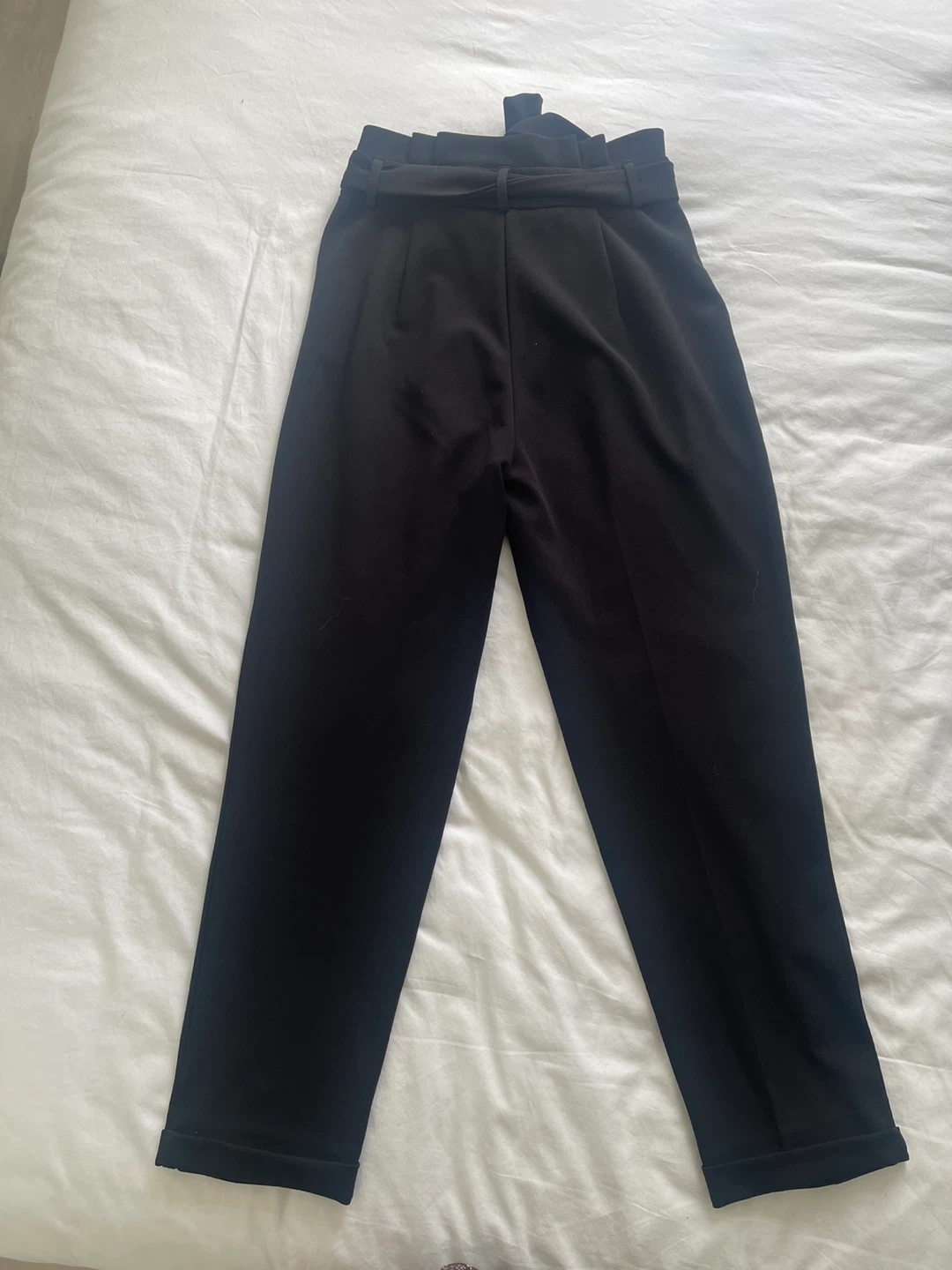 🏈Black paper bag waist pants - photo 4