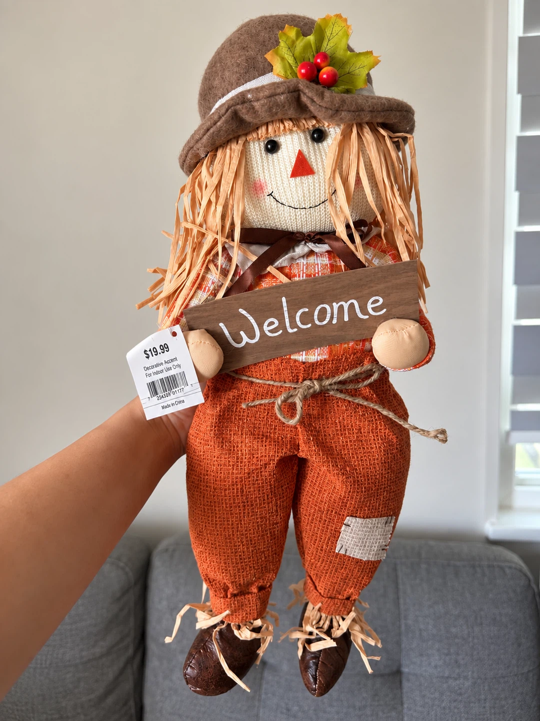 New Fall Scarecrow Welcome Decor – Autumn Harvest Decoration - photo 2