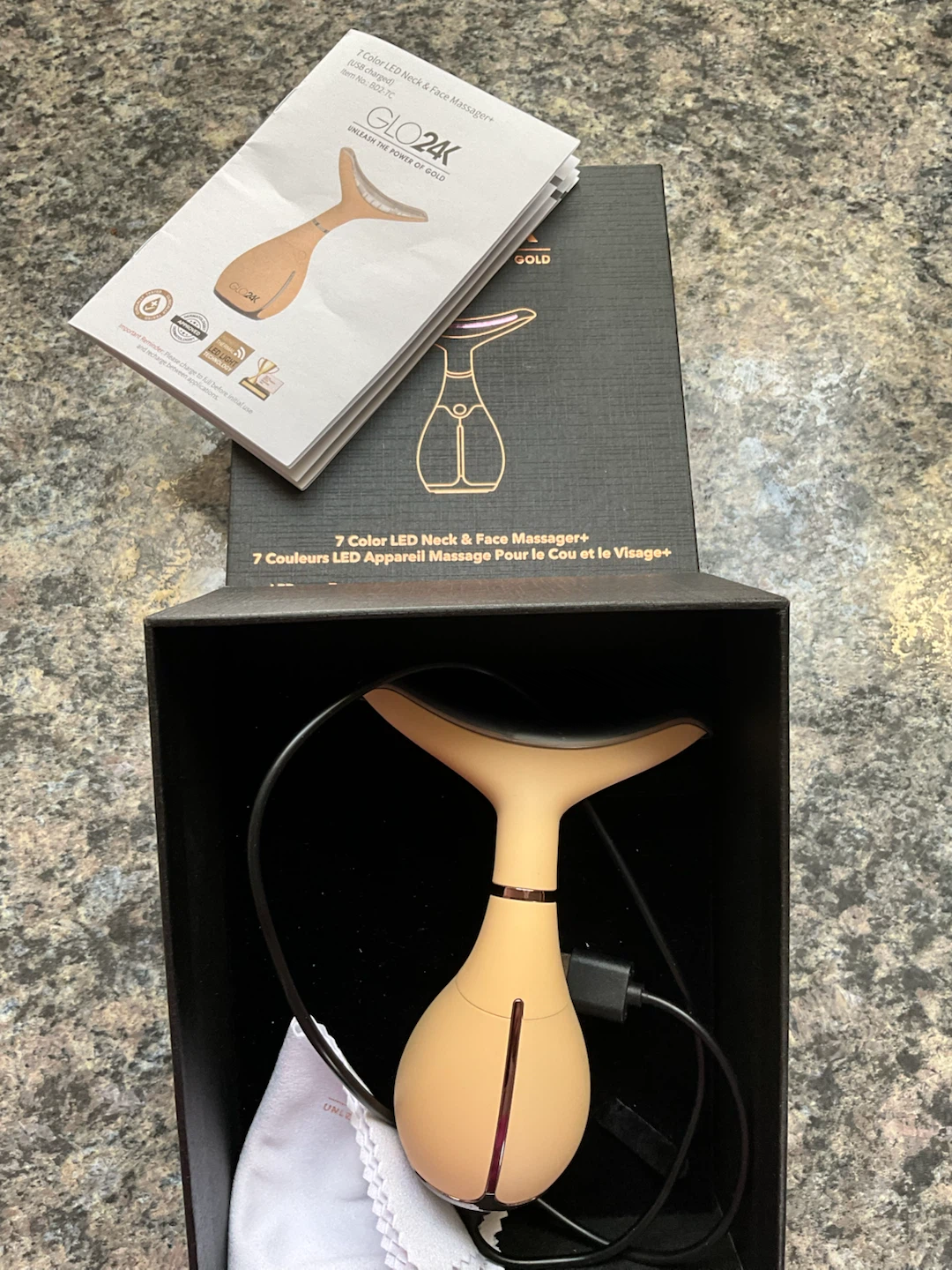 GLO24K 7 Colour LED Neck & Face Massager+