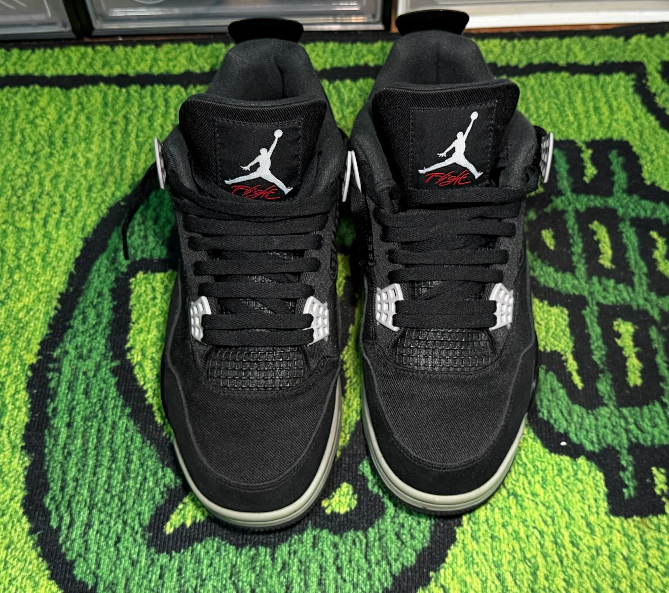 Air Jordan 4 Retro Black Canvas - photo 2
