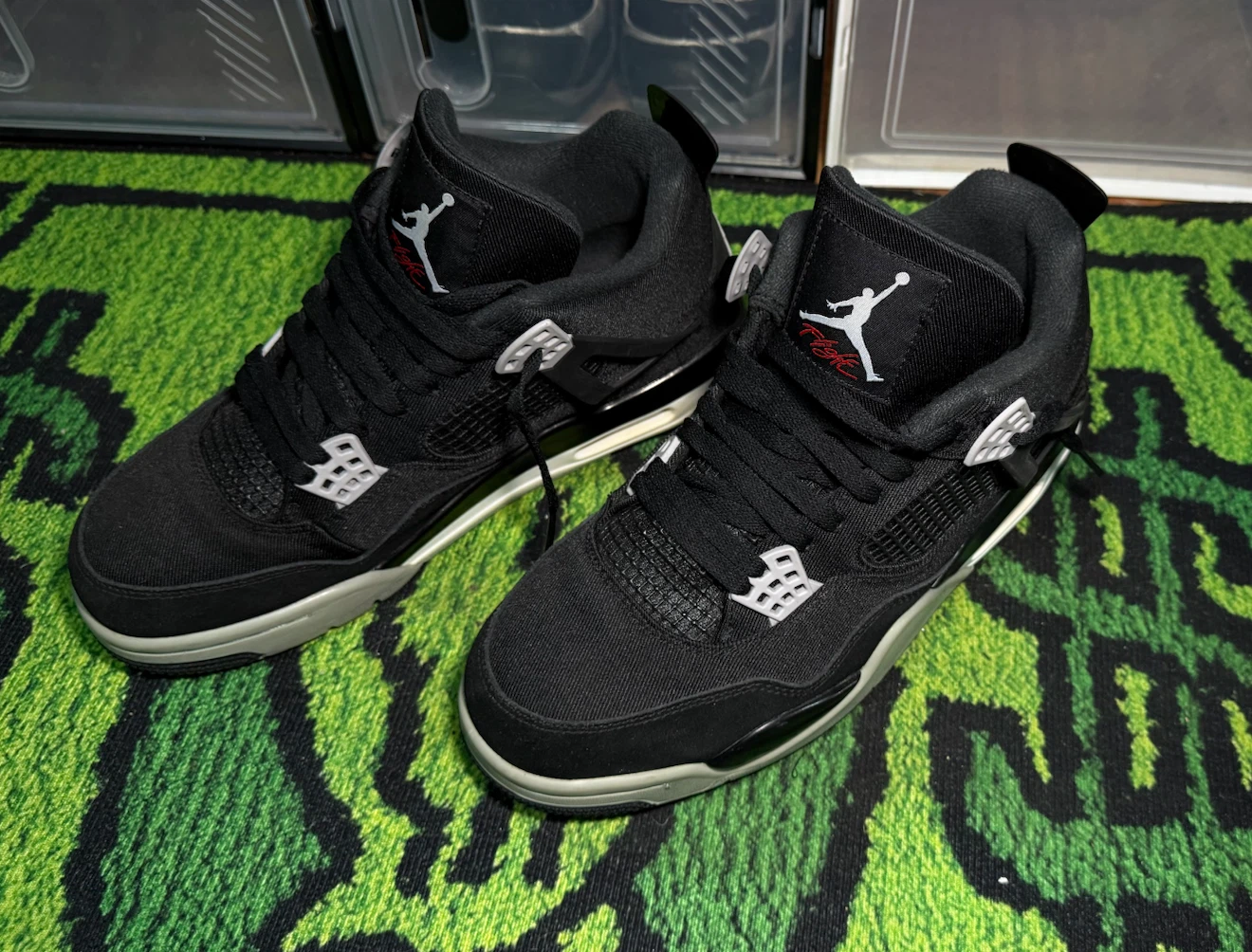 Air Jordan 4 Retro Black Canvas - photo 3
