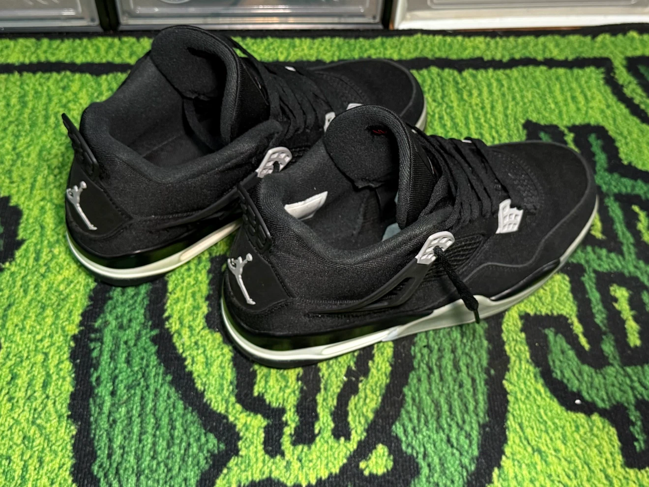 Air Jordan 4 Retro Black Canvas - photo 4
