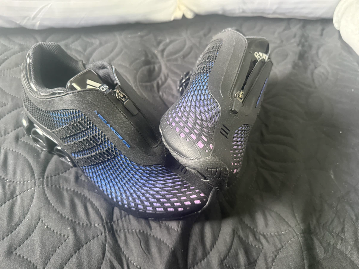 Adidas Megaride S2 Running Shoes Black Blue Size 7.5 - photo 5
