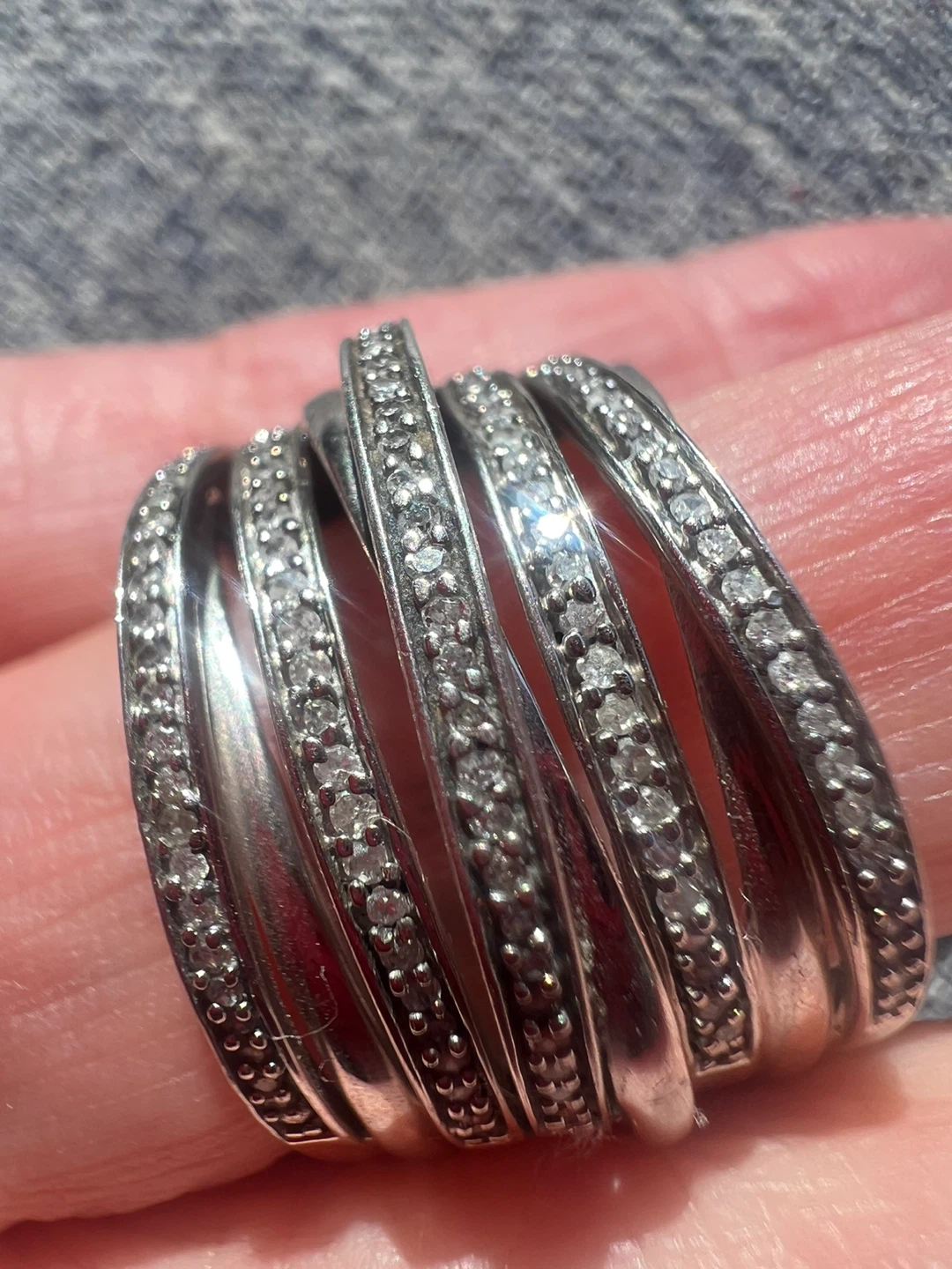 925 silver and diamond ring - photo 4