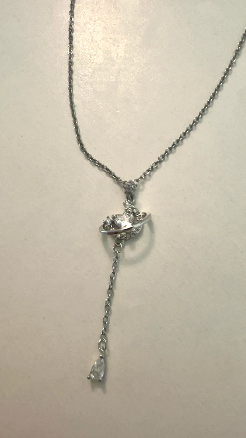 NyuNyu Korean Style Heart Pendant Silver Necklace