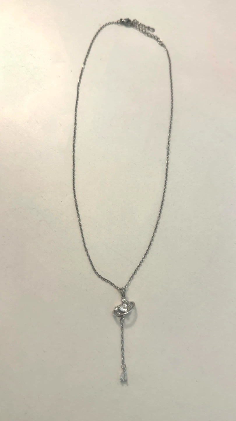 NyuNyu Korean Style Heart Pendant Silver Necklace - photo 2