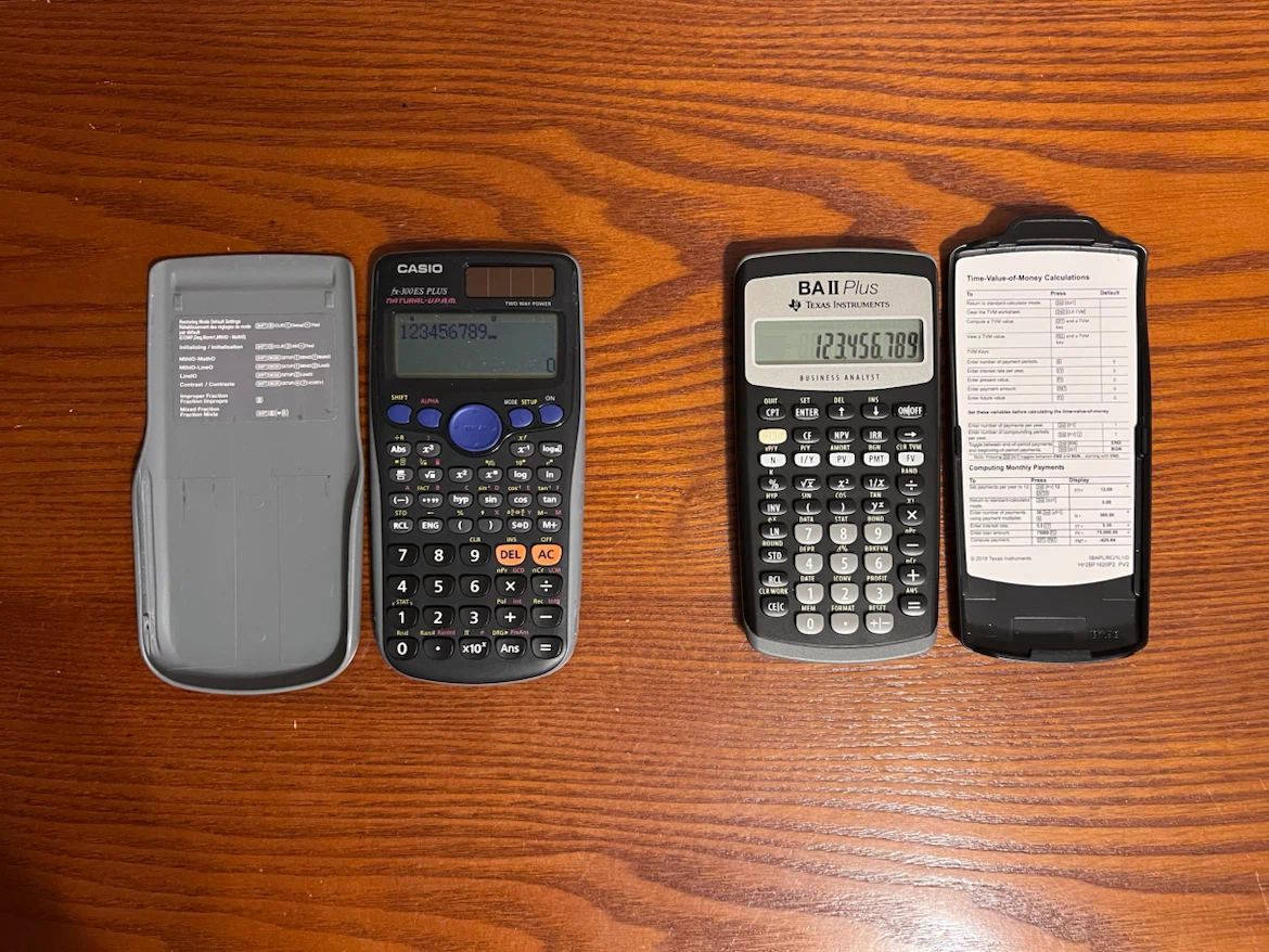 CASIO FX 300 ES PLUS, BA-II-PLUS FINANCIAL CALCULATORS