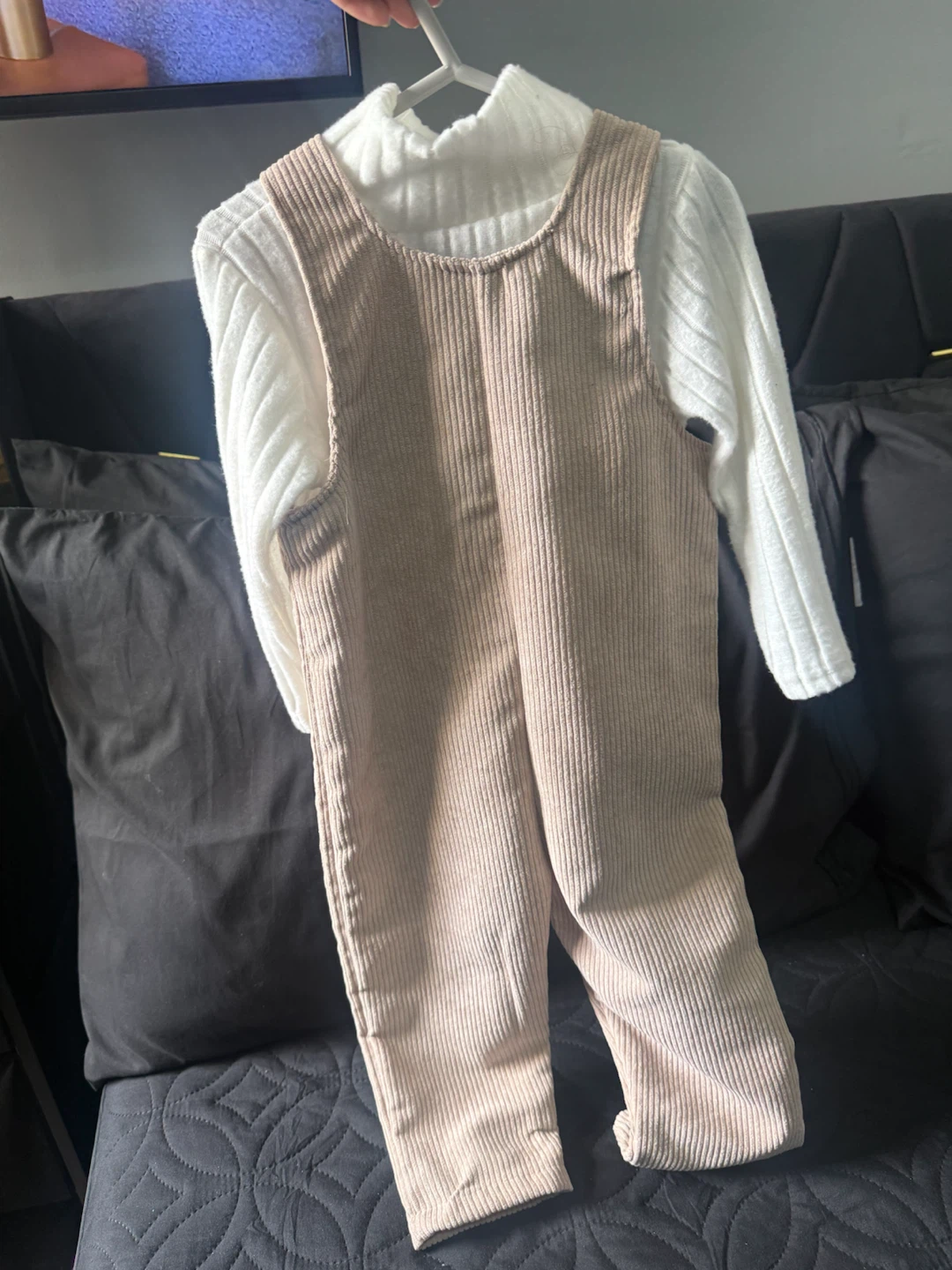 Toddler Corduroy Overalls and Shirt Set - photo 3
