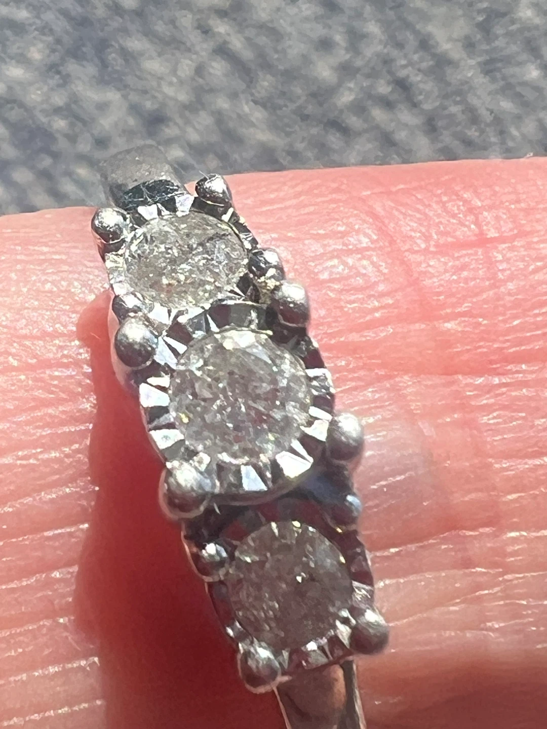 925 Sterling Silver Three-Stone Ring