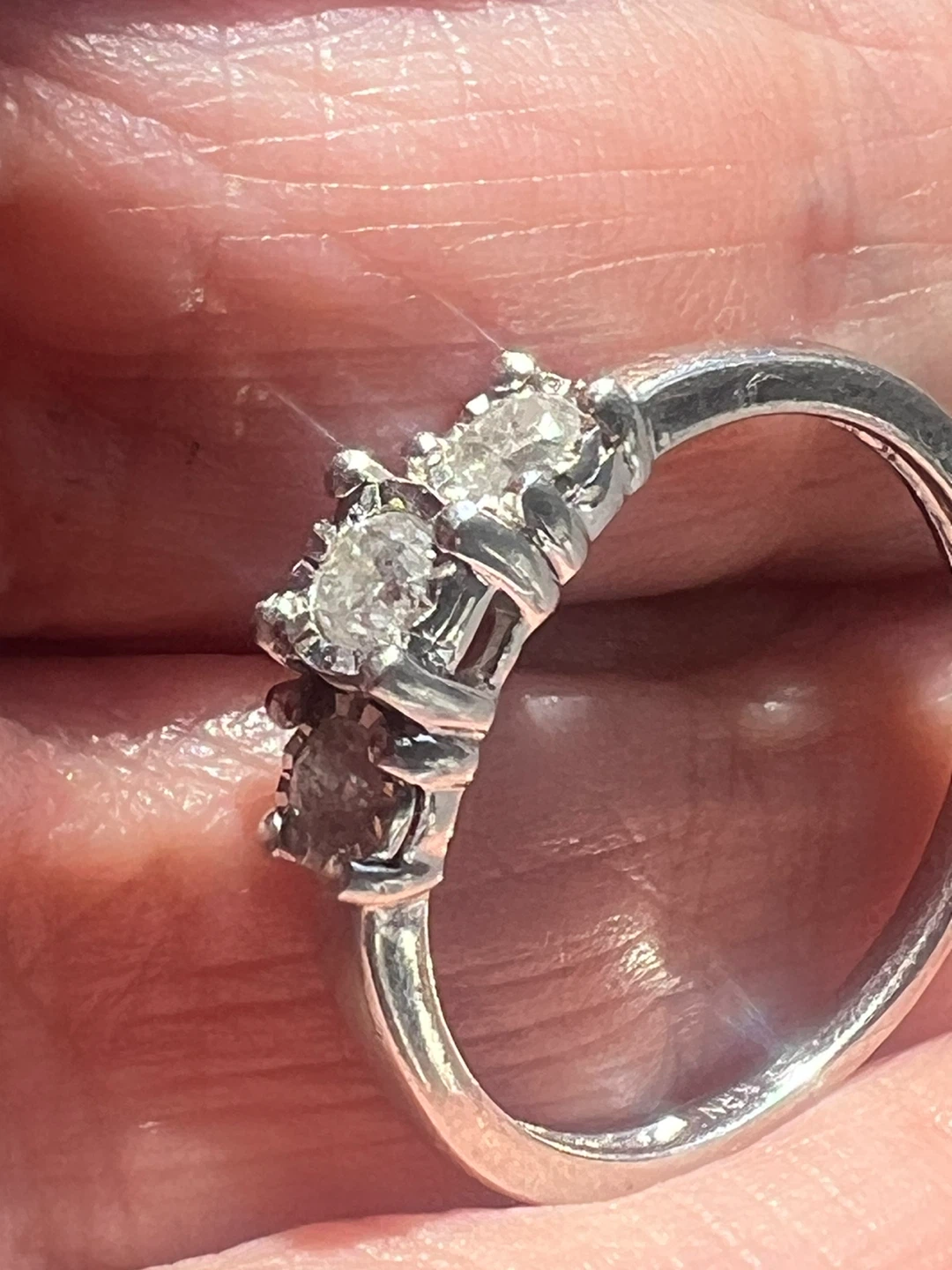 925 Sterling Silver Three-Stone Ring - photo 2