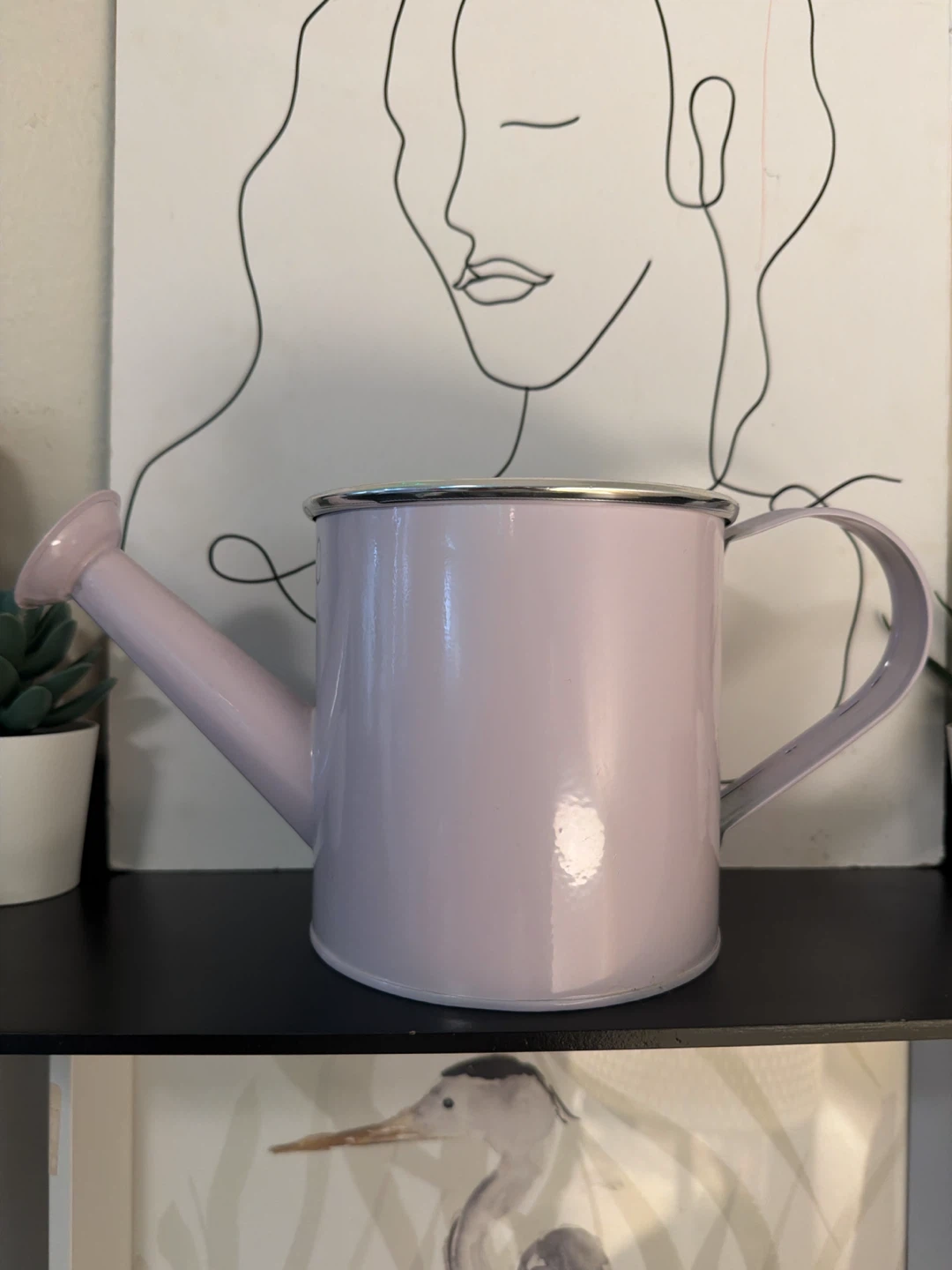 🏈 Light Purple Metal Watering Can