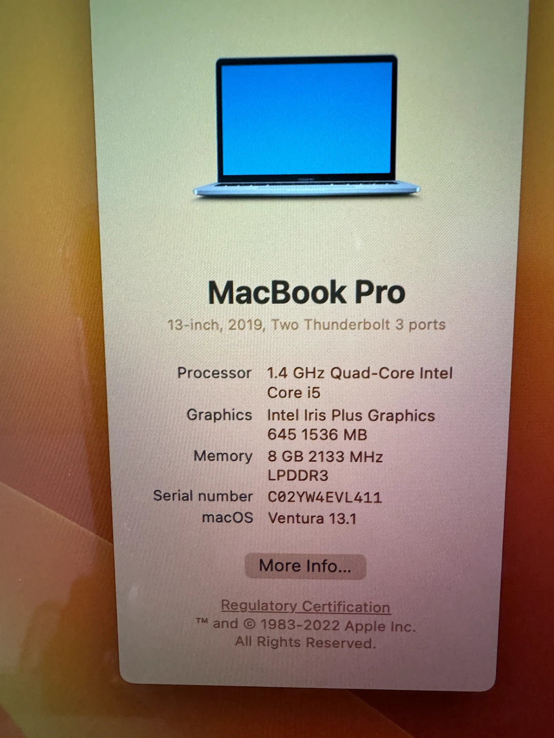 2019 Apple MacBook Pro 13-inch - photo 3
