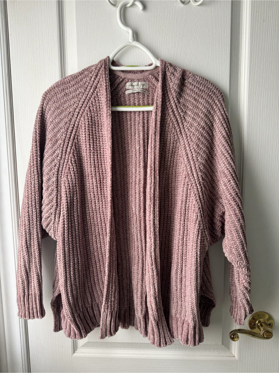 Urban Outfitters Dusty Rose Chenille Cardigan - S