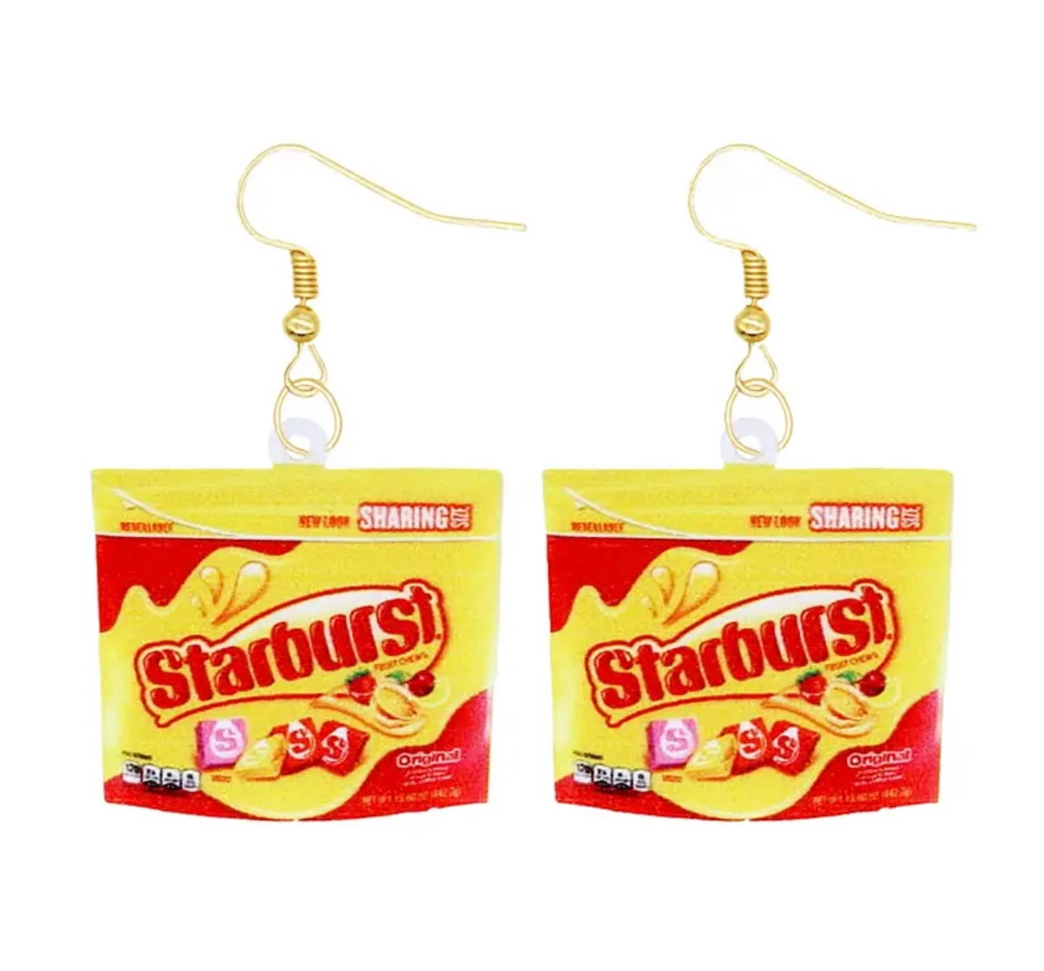 Brand New STARBURST Retro Candy Earrings   $3