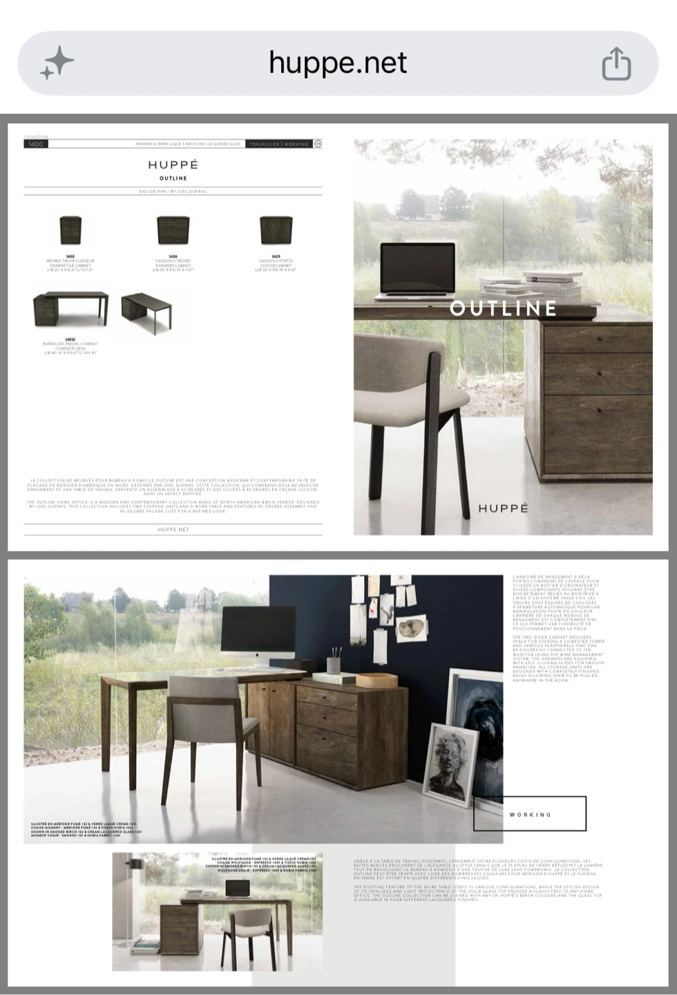 Huppé Outline Office Desk - photo 4