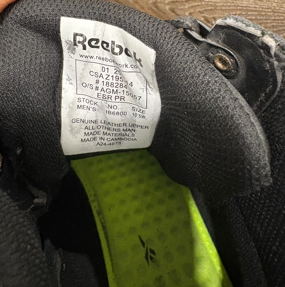 Reebok Men's Safety Work Boots Black