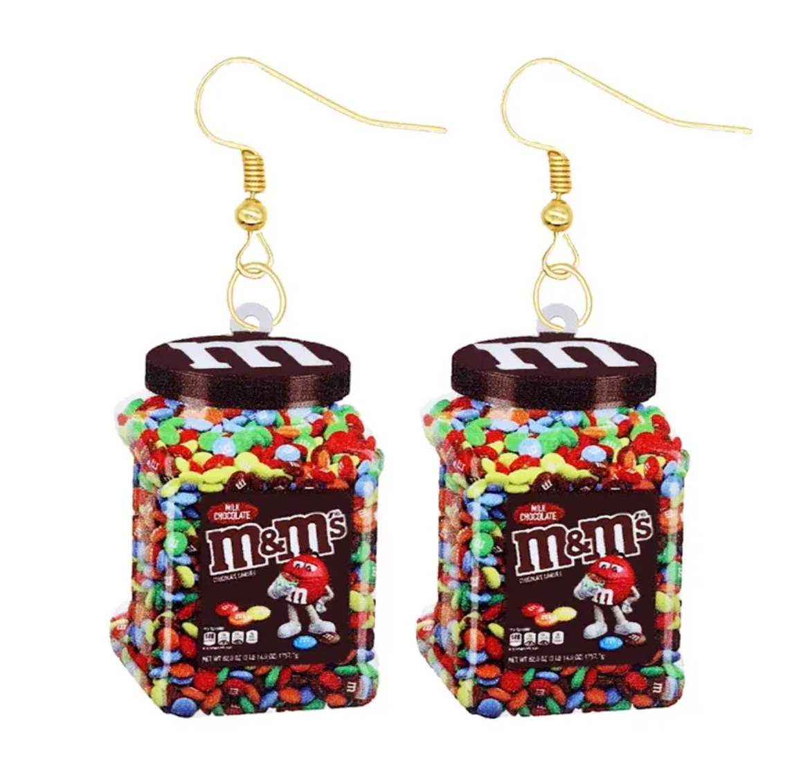 Brand New M&M’s Chocolate Candy Earrings   $3