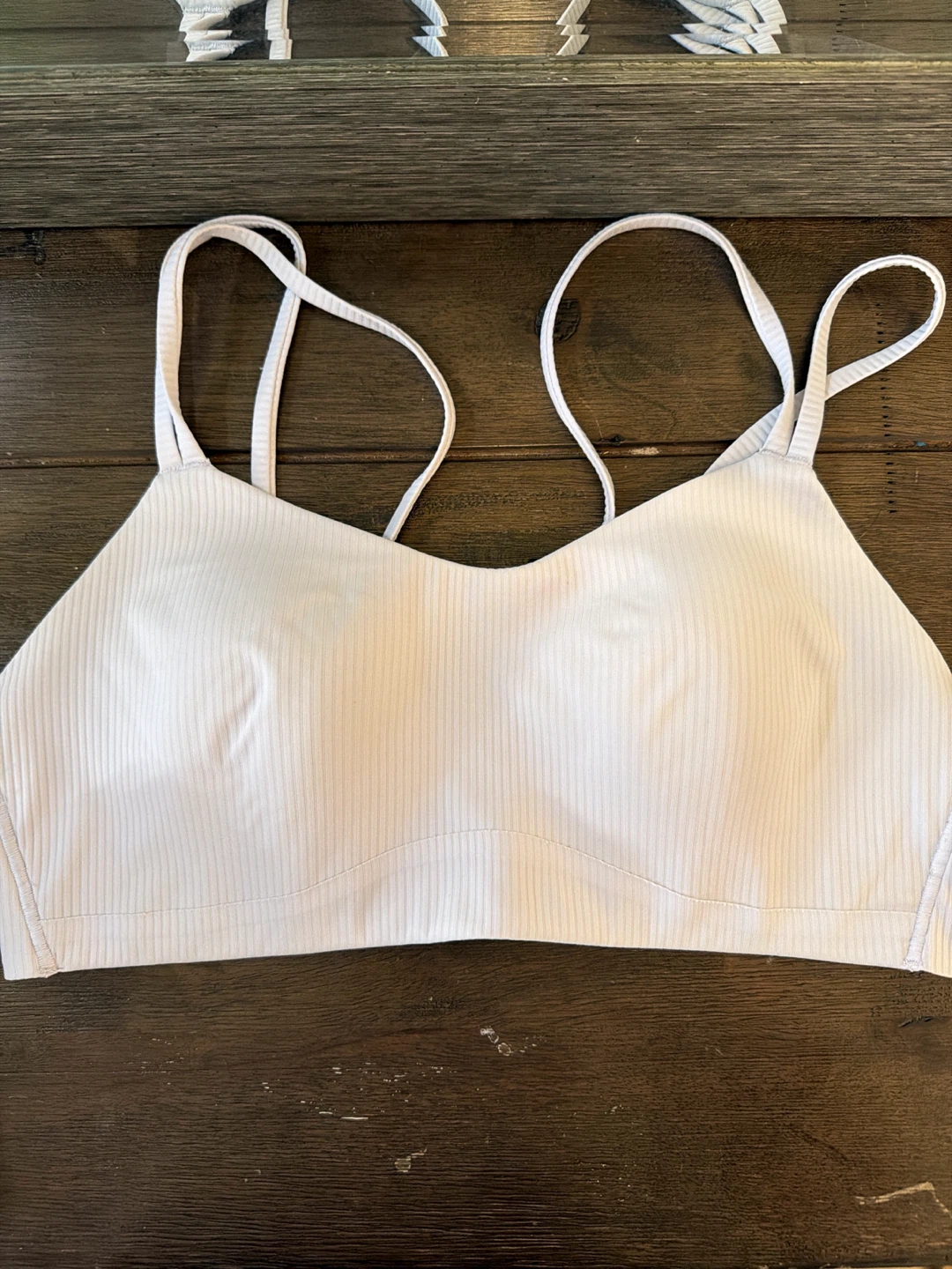 🏈 Lululemon Powder Blue Ribbed Sports Bra -Size 8 or 10