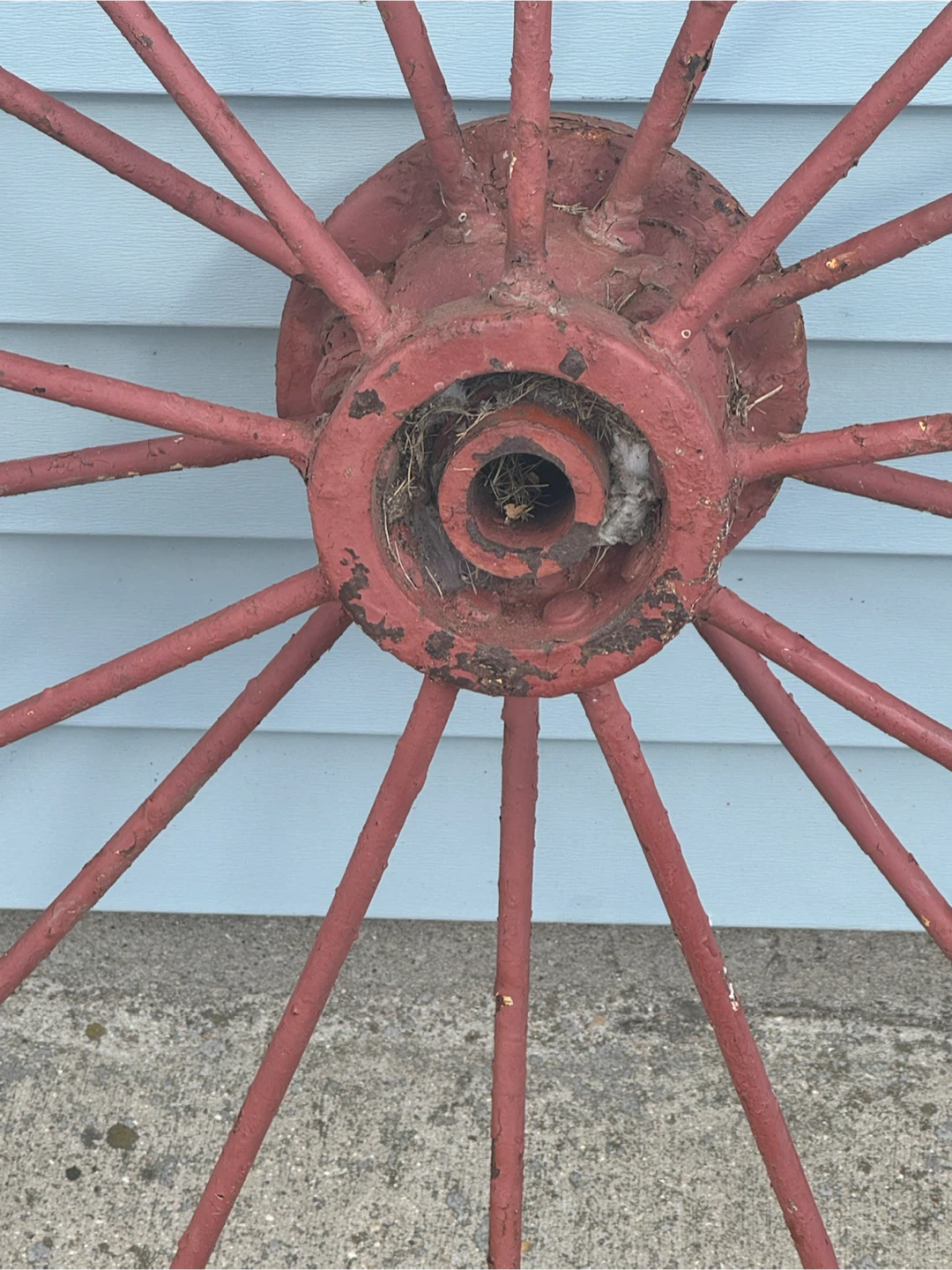 🏈 Vintage Metal Wagon Wheel - photo 2