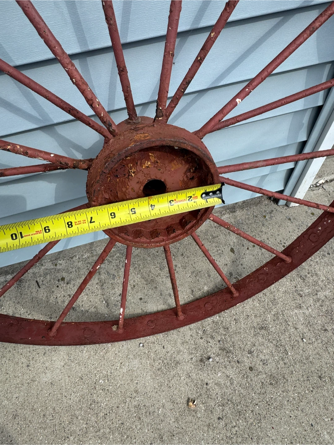 🏈 Vintage Metal Wagon Wheel - photo 4