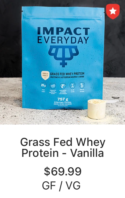 Impact Everyday Grass Fed Whey Protein Vanilla 757g