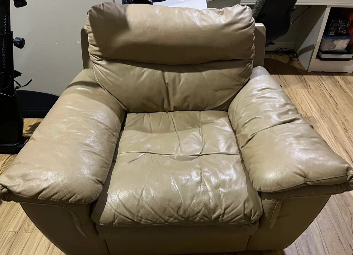 Beige Two-Seater Sofa