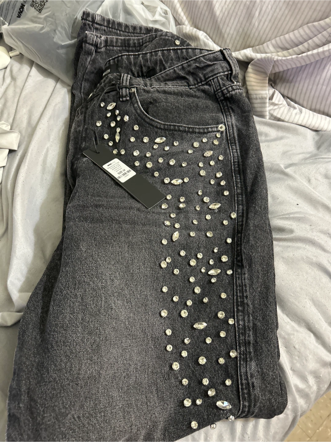 Bedazzled men’s fashion nova size 34