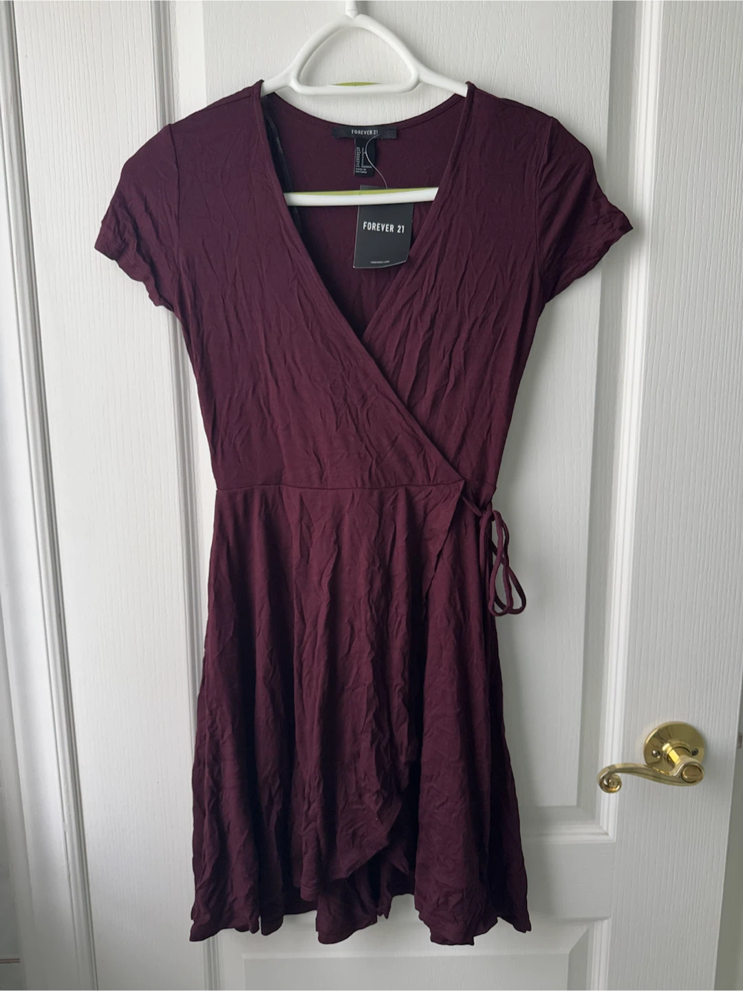 NEW Forever 21 Burgundy Wrap Dress - S