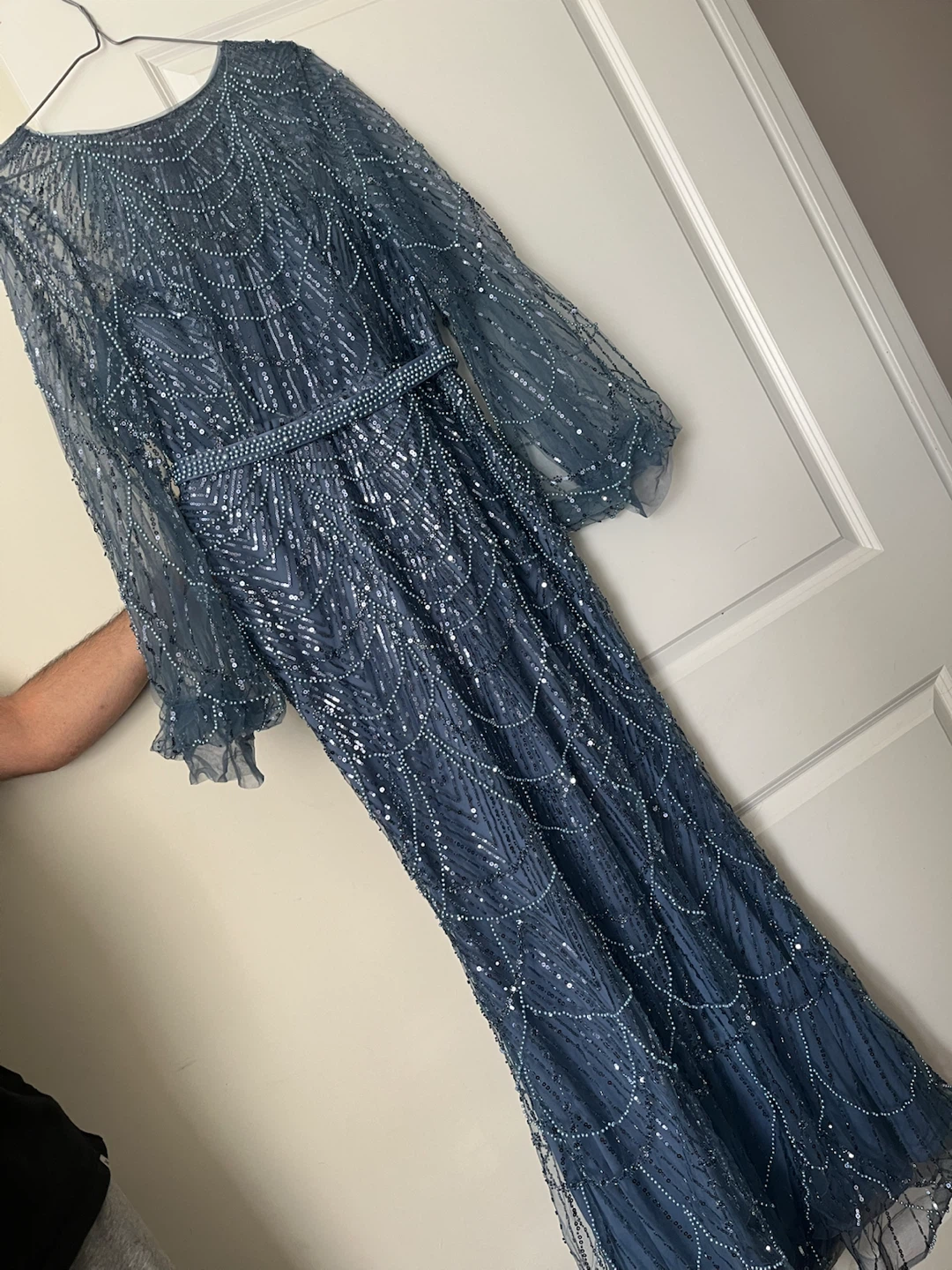 Blue Sequin Evening Gown XXL - photo 3