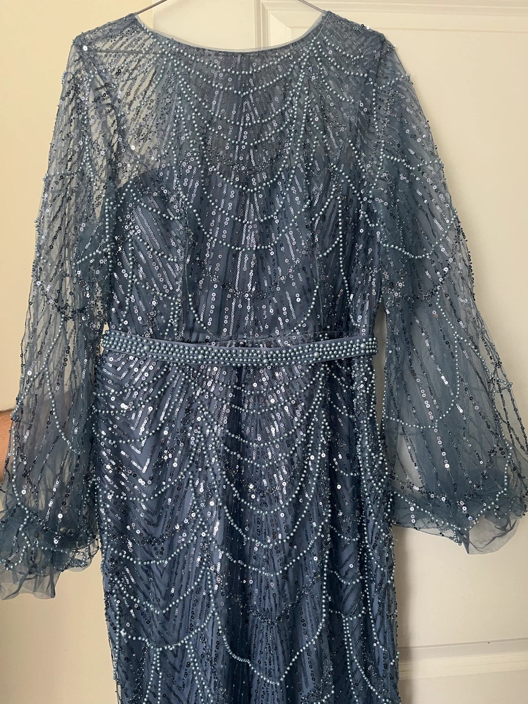 Blue Sequin Evening Gown XXL - photo 4