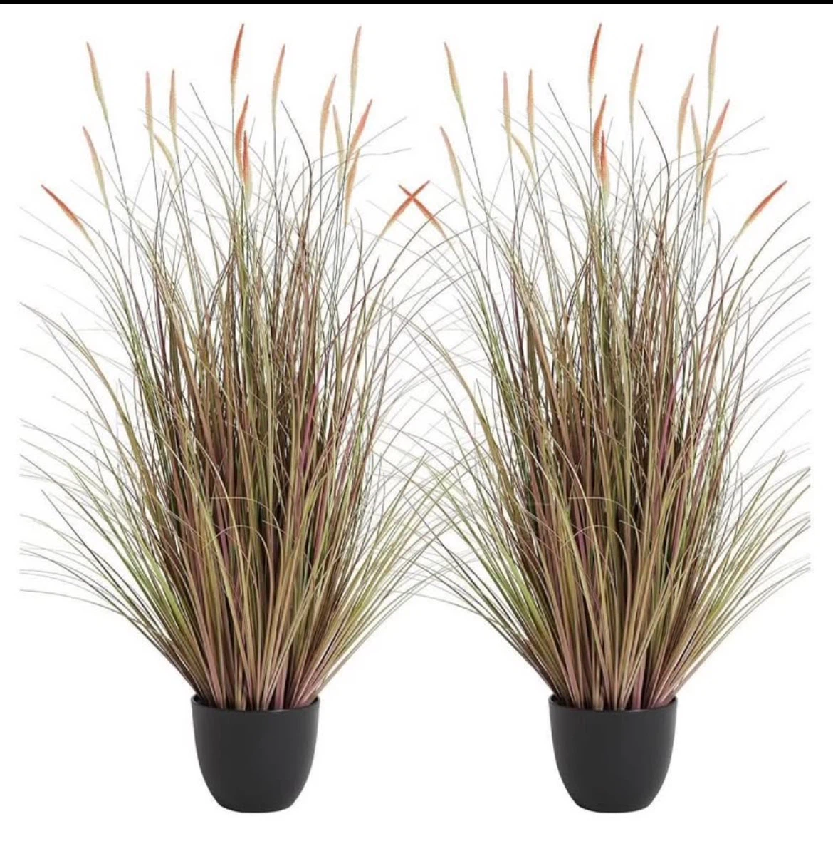 Set of Two 4ft Artificial Grass Plants