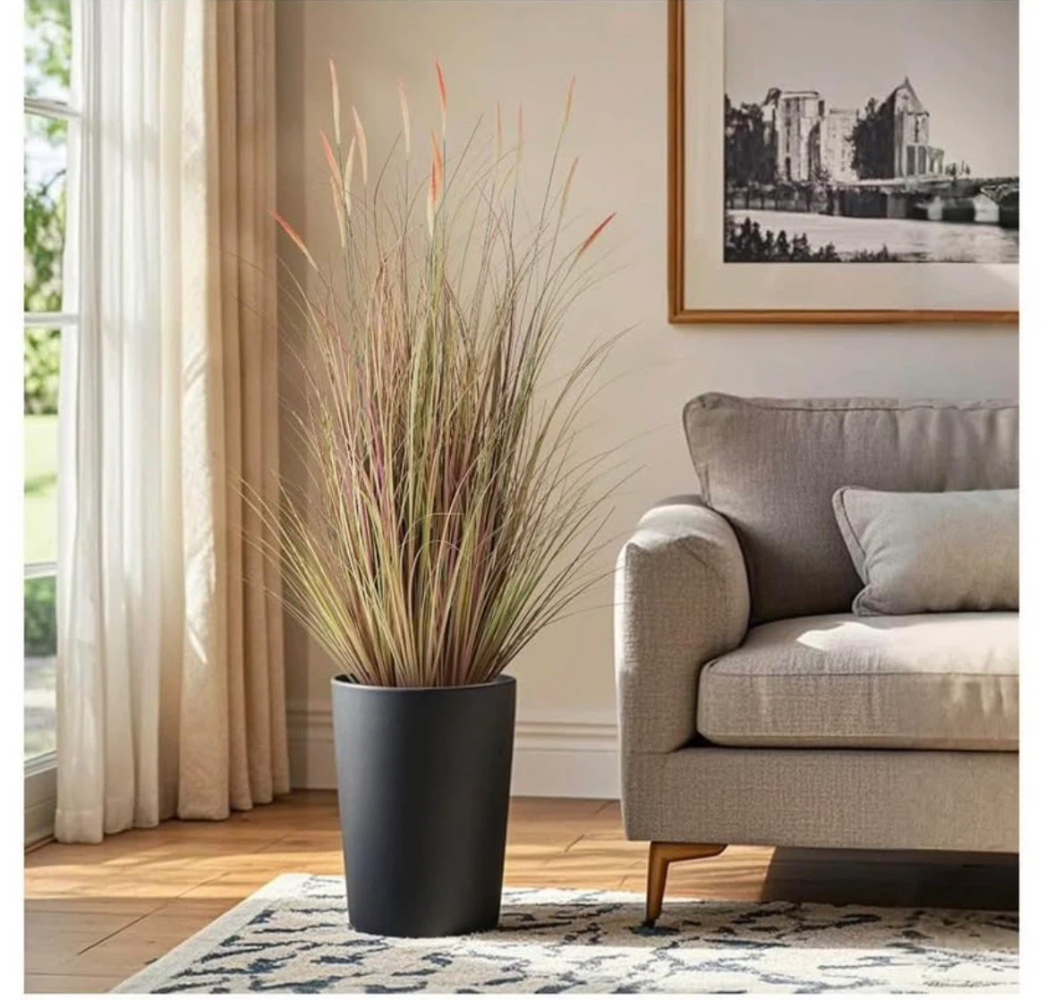 Set of Two 4ft Artificial Grass Plants - photo 3