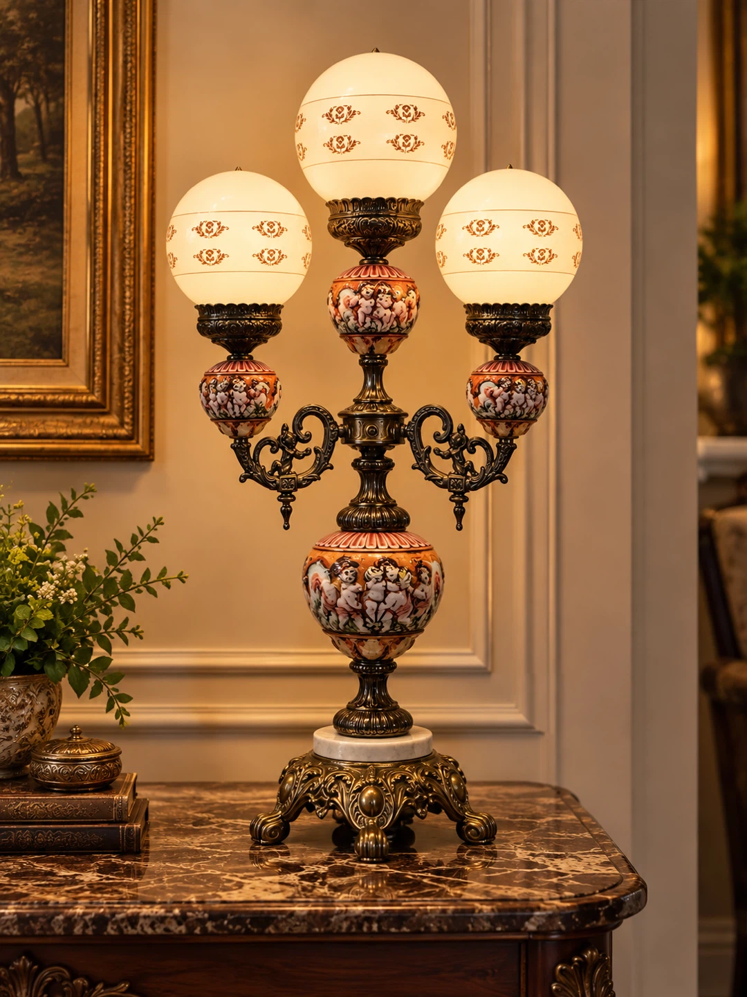 Pair of Vintage Ornate Table Lamps. Each - photo 2