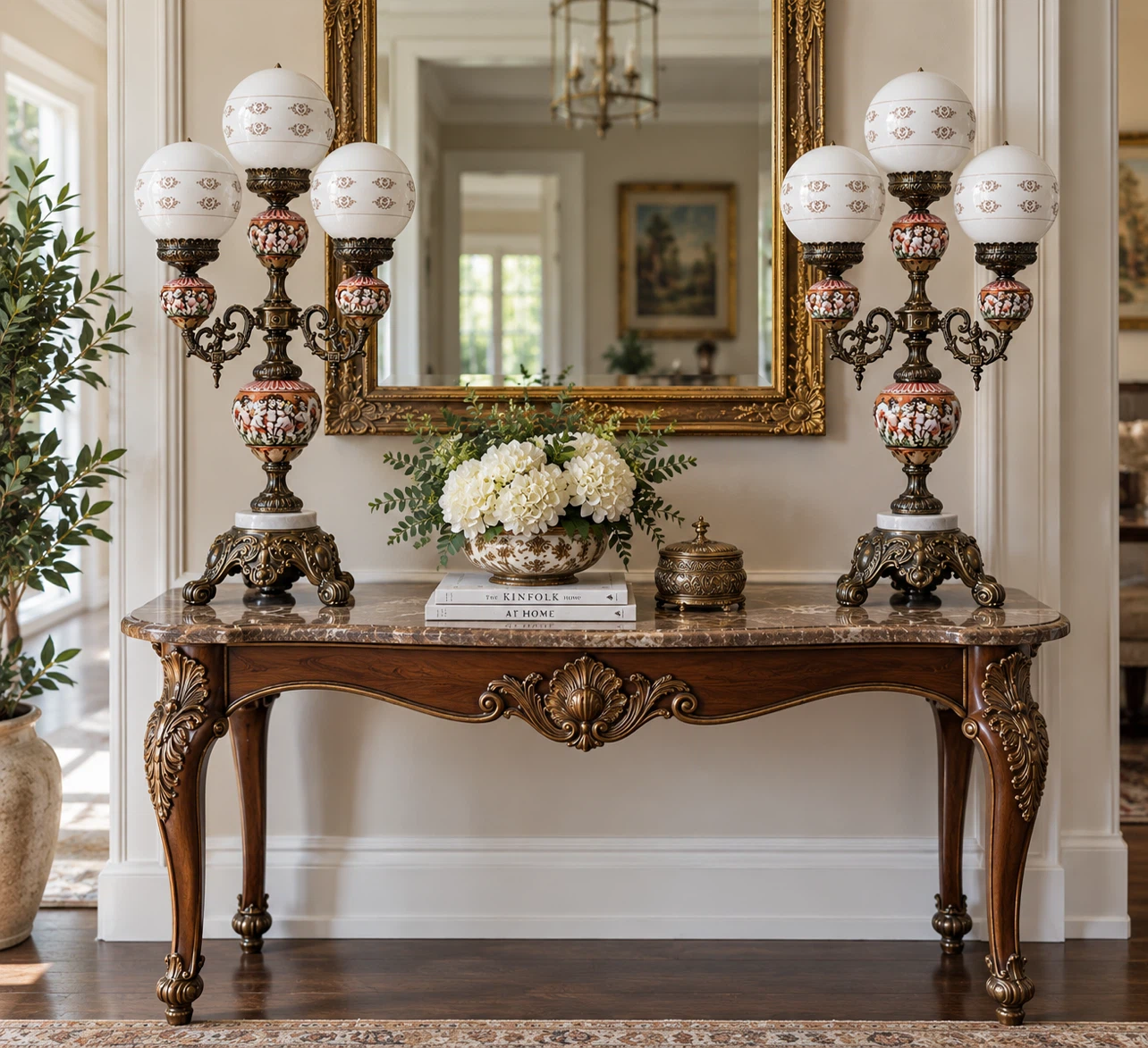 Pair of Vintage Ornate Table Lamps. Each - photo 3