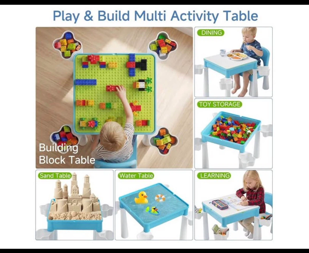 Play and Build Multi-Activity Table with Chair - photo 3