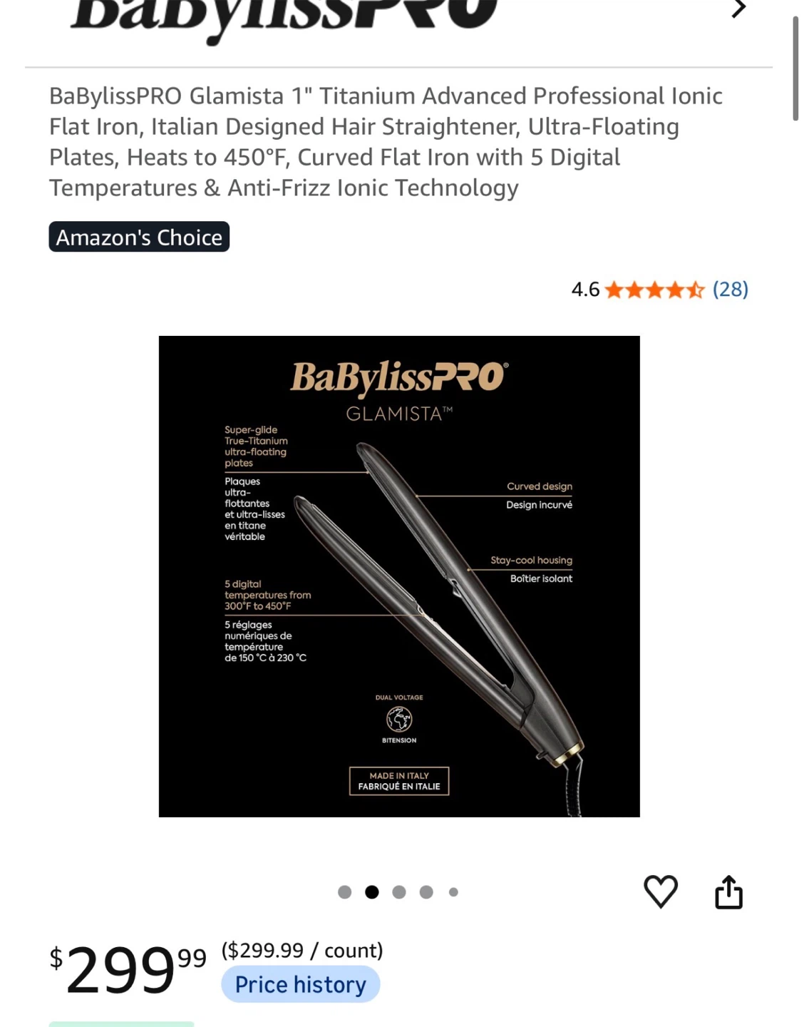 BaBylissPRO Glamista Hair Straightener - photo 3