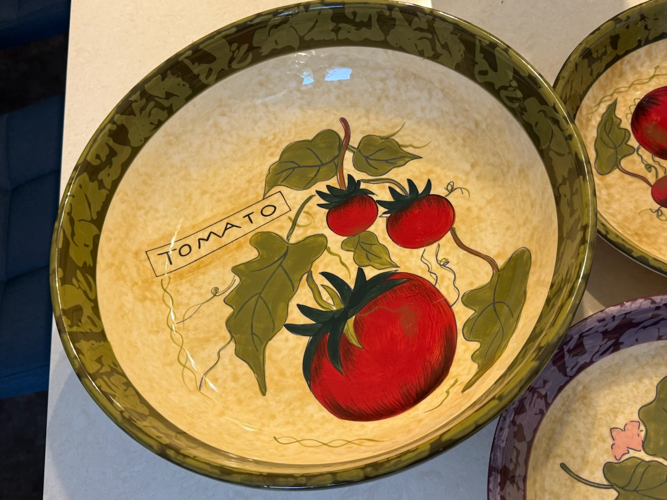 Set of 3 Vegetable Themed Serving Bowls - photo 3