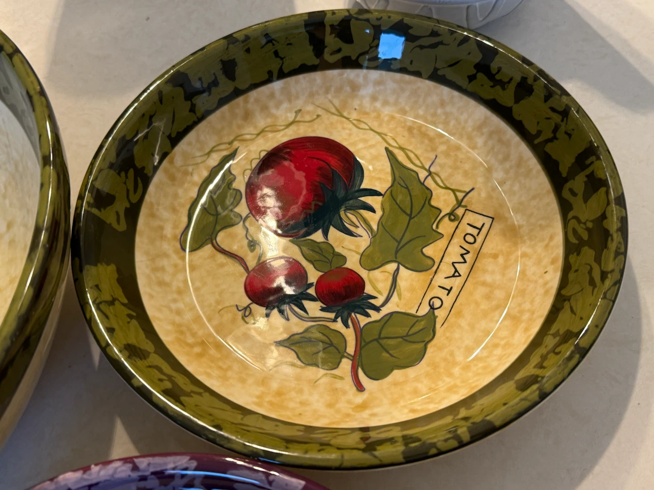 Set of 3 Vegetable Themed Serving Bowls - photo 5