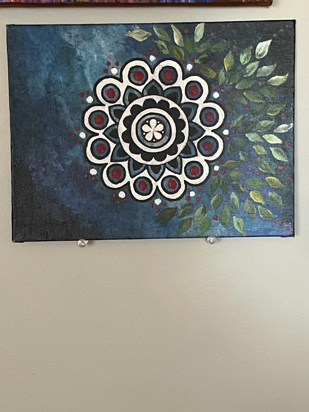 Hand-painted Mandala Canvas Art