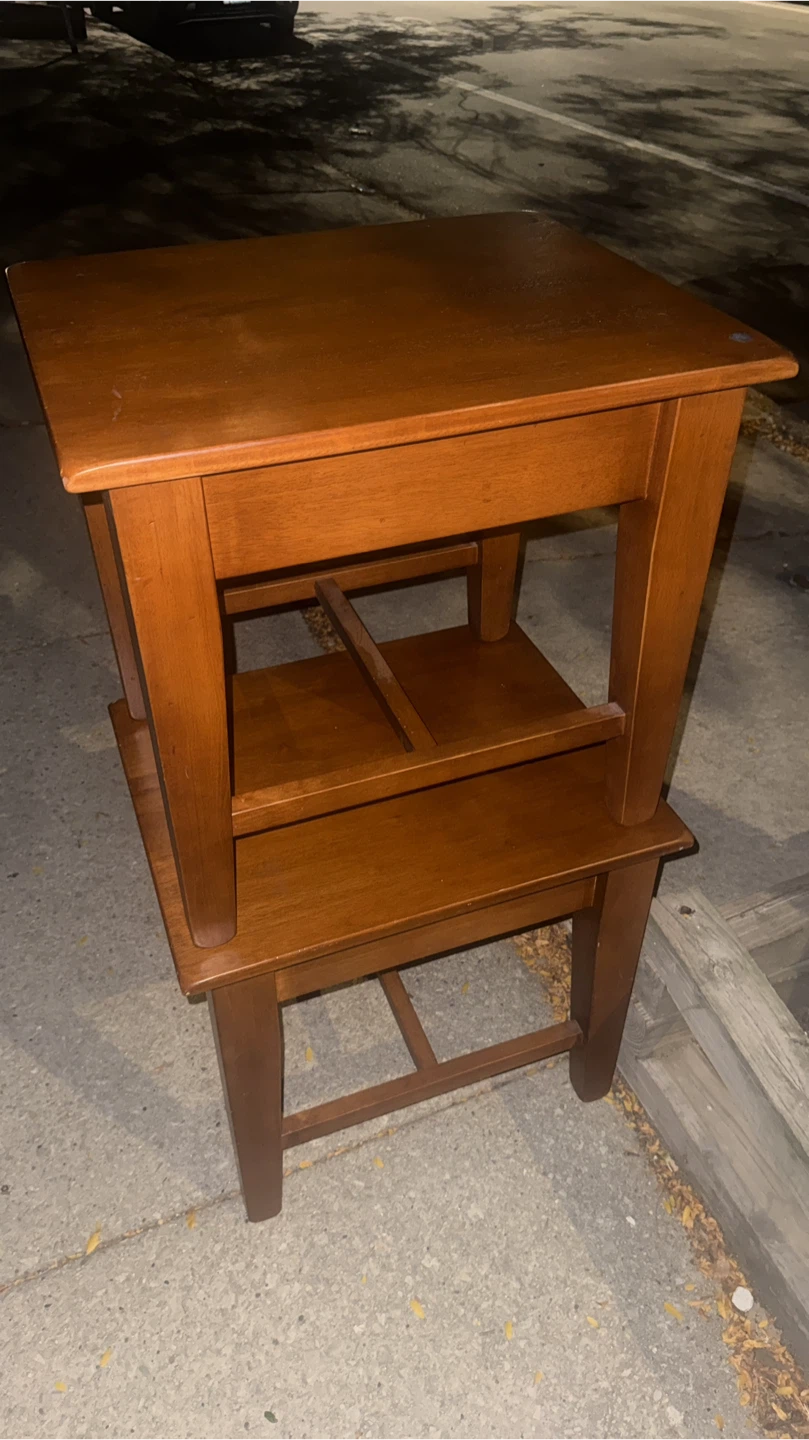 Wooden Side Table with Drawer (set 2) - photo 2