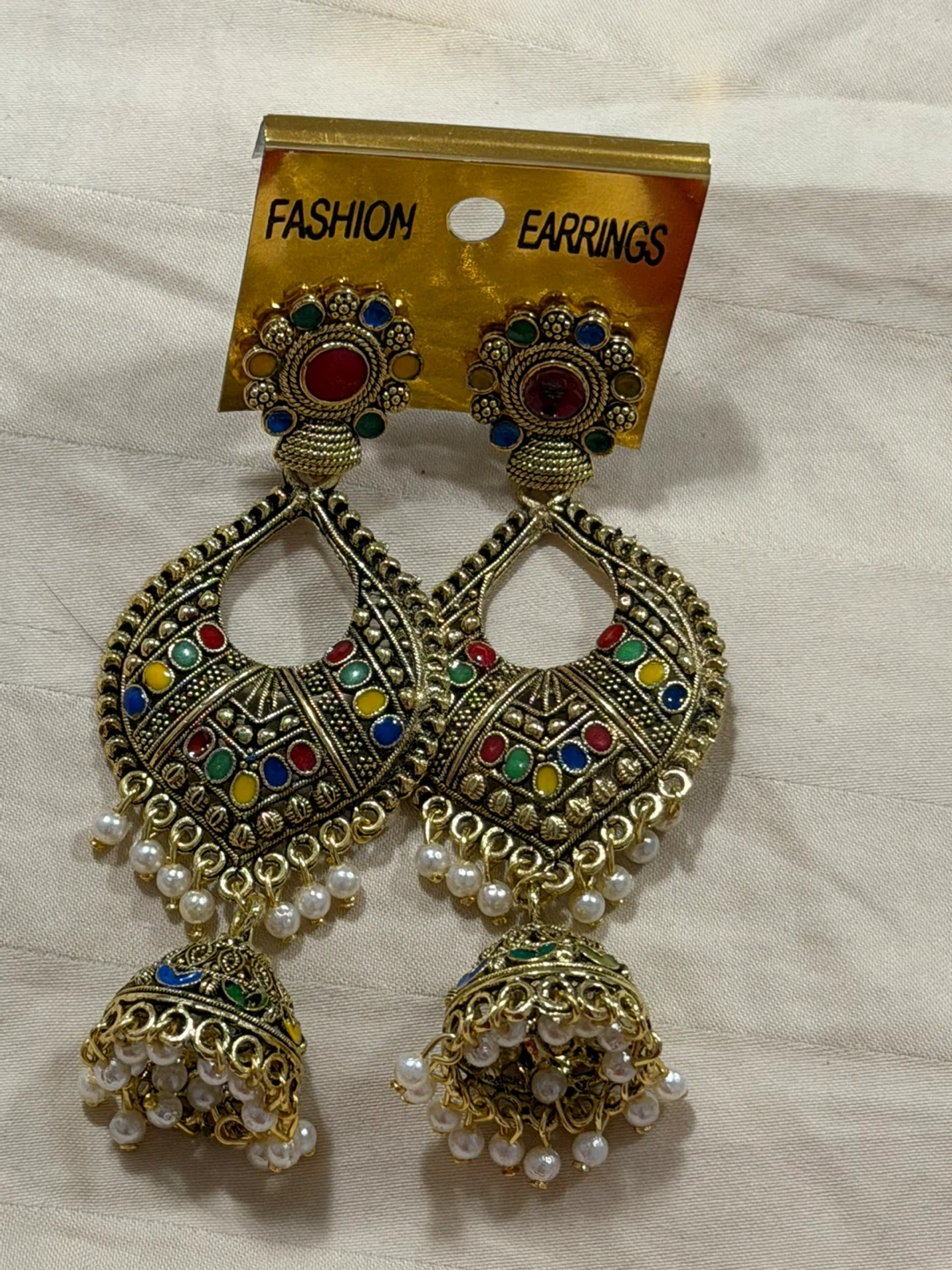 Traditional Multi-coloured Jhumka Earrings
