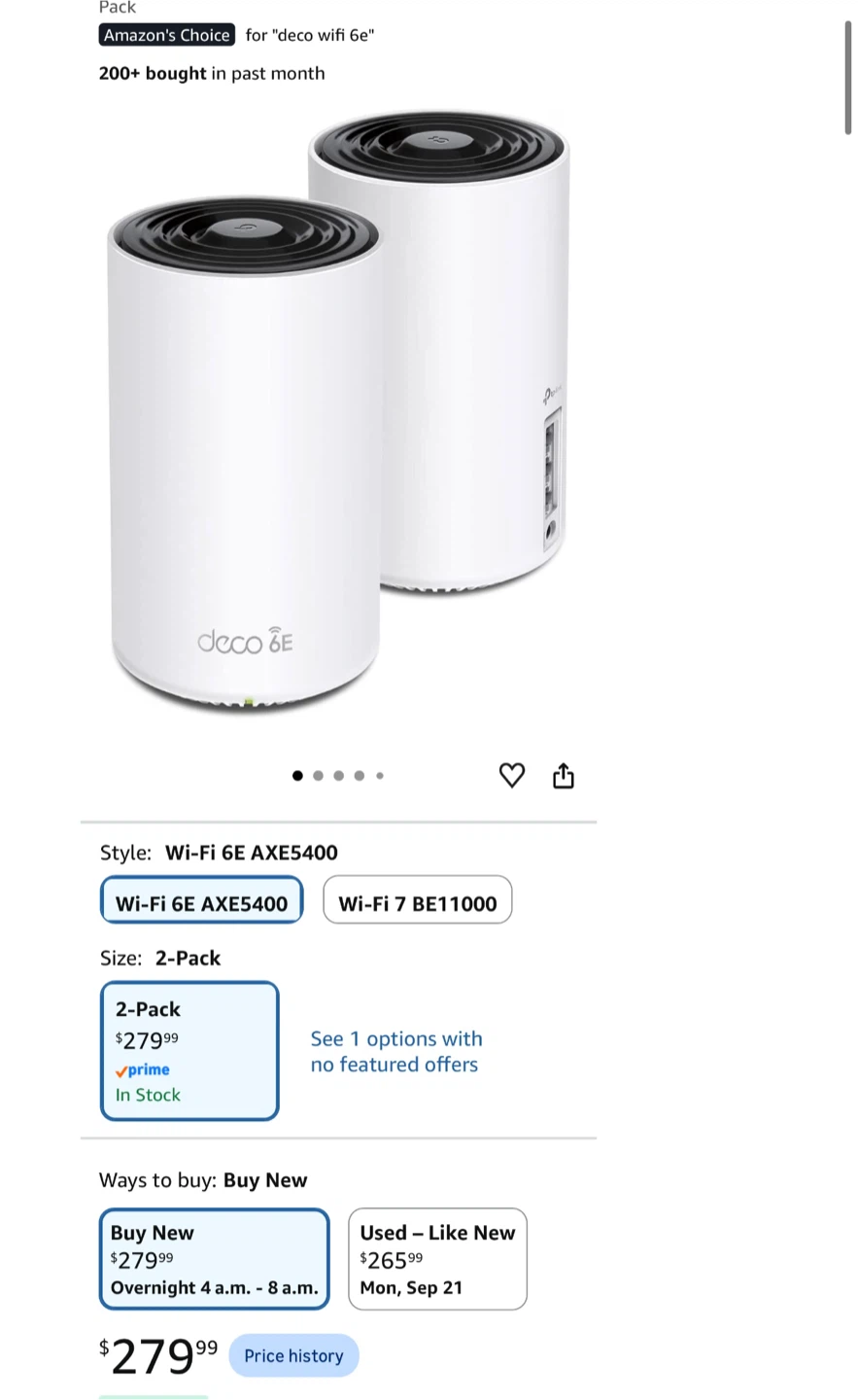 TP-Link Deco XE75 AXE5400 Mesh Wi-Fi 6E System (2-Pack) - photo 2