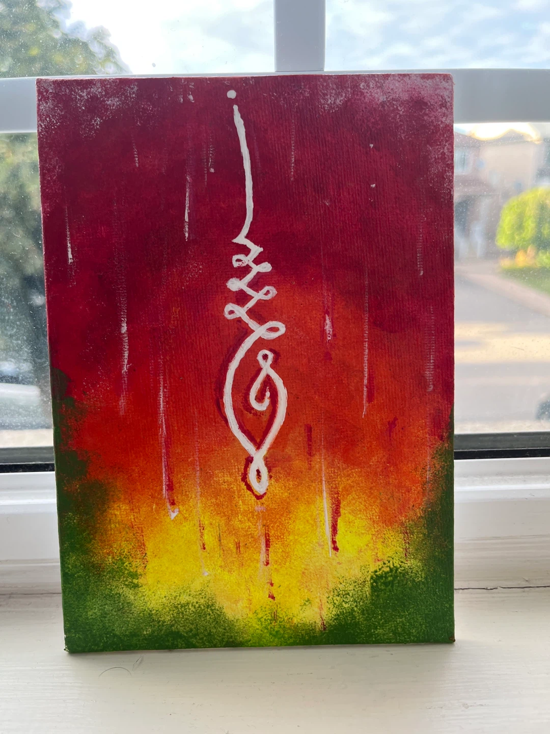 Unalome symbol canvas wall art
