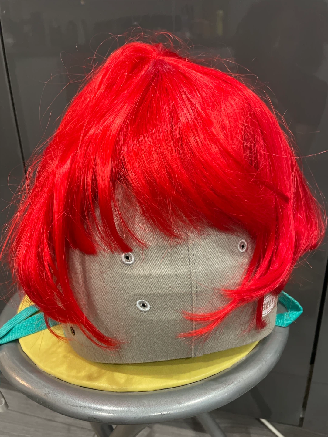 🏈 Red Synthetic Wig