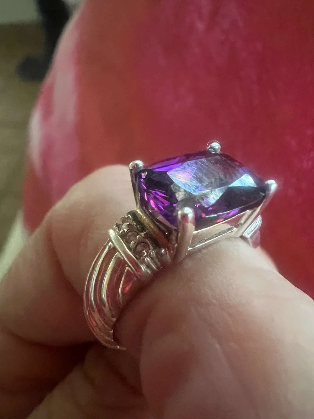 926 Silver Amethyst Statement Ring - photo 4