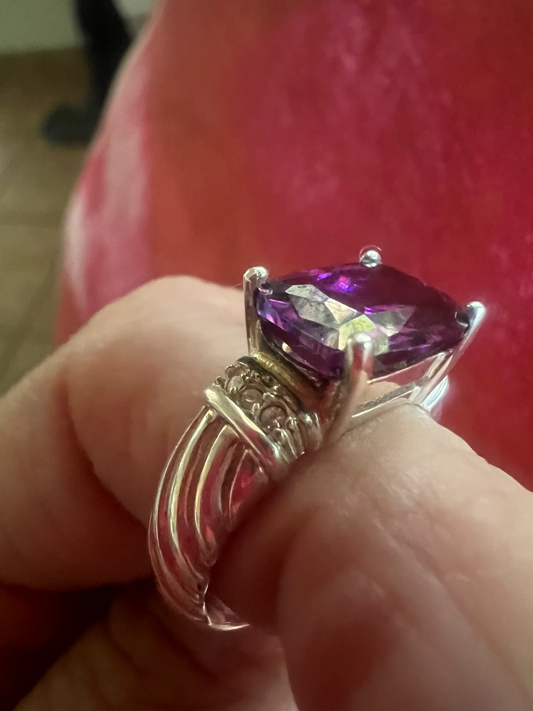 926 Silver Amethyst Statement Ring - photo 5