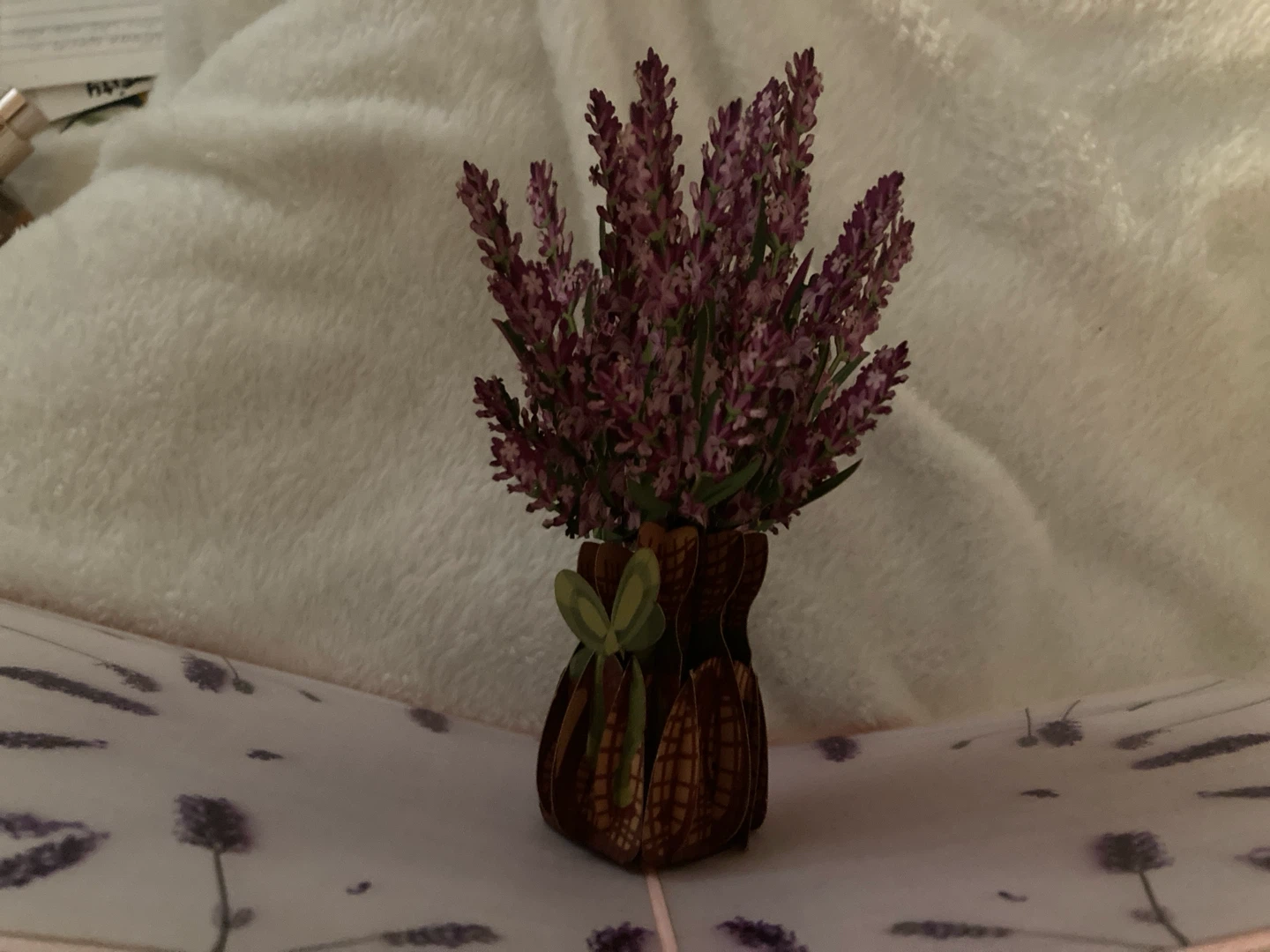 lavender pop up card (hanji gifts)