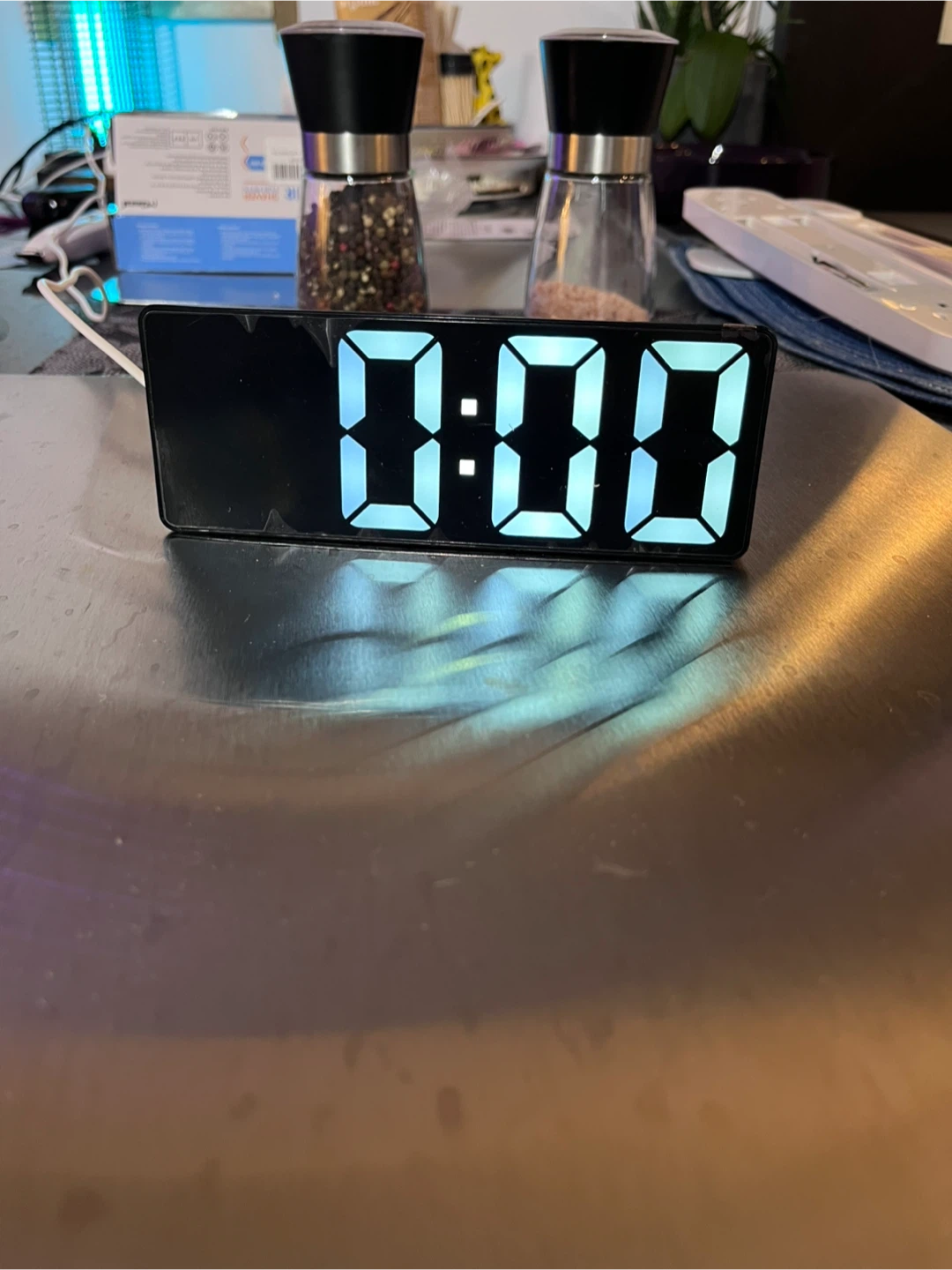 Digital LED Mirror Alarm Clock