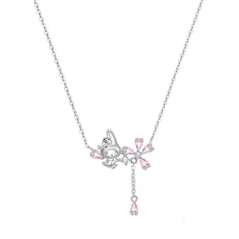 Sanrio My Melody Pink Sakura Crystal Necklace
