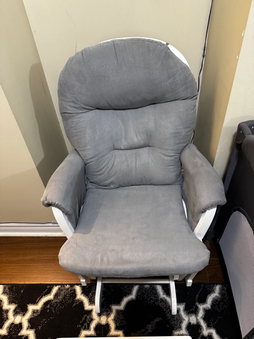 Nursing chair /White Glider Chair with Ottoman - photo 3